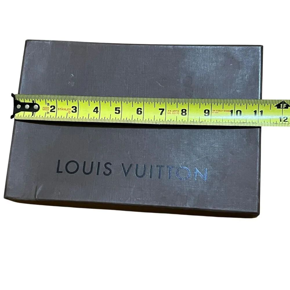 Louis Vuitton Gift Boxes Set Of 2 Brown Logo Rigid Tray Box Packaging Storage